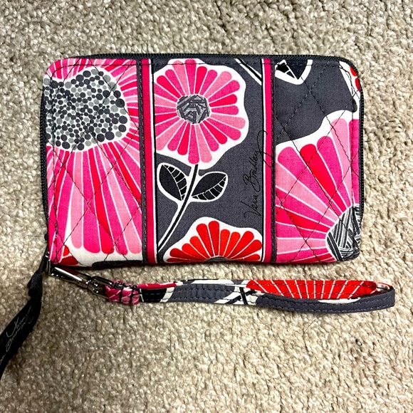 Vera Bradley Handbags - Vera Bradley Retired Cheery Blossom Print Wristlet Clutch Mint Condition